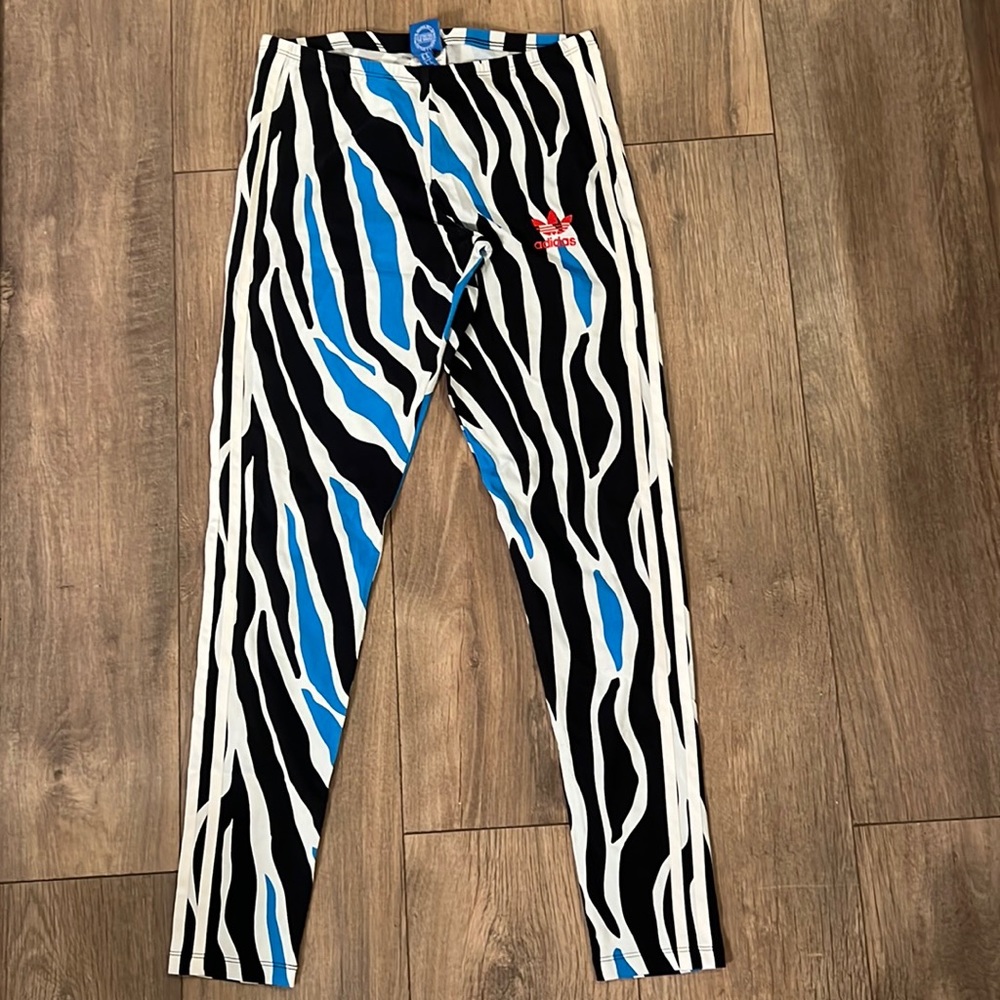 Adidas Zebra Striped Leggings